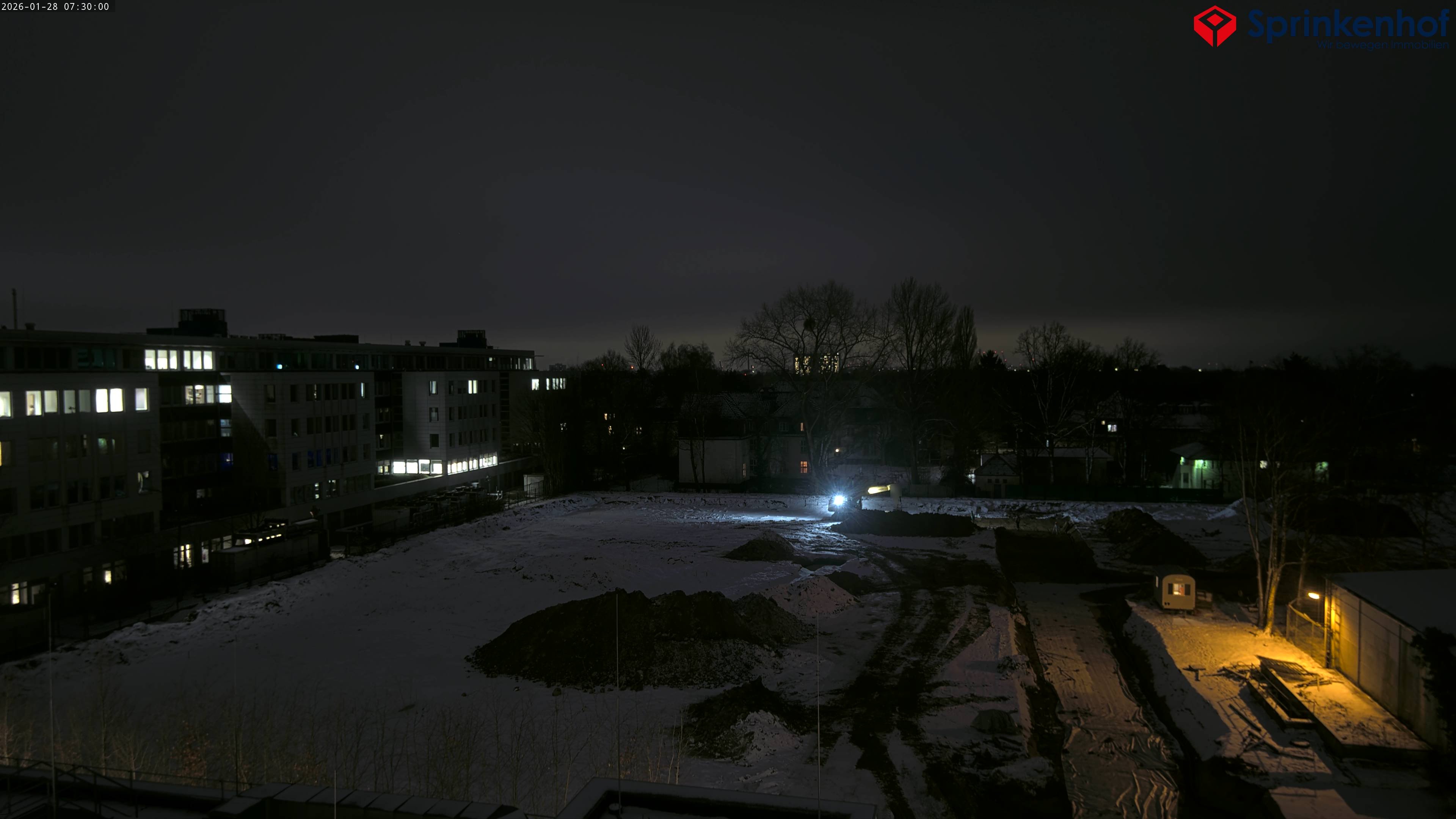Live view of the construction site of the HAFUN building